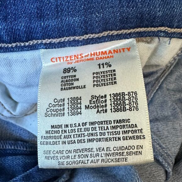 CITIZENS OF HUMANITY Dani Cropped Straight Leg Jeans Low-rise in Blue - Picture 13 of 16